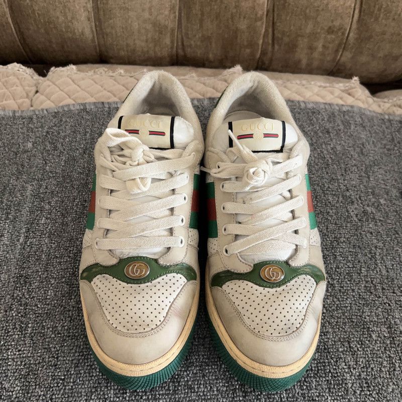 Gucci Gucci Screener Dirty Sneakers in Grey Green 0079 Size US 9.5 / EU 42-43 - 2 Thumbnail