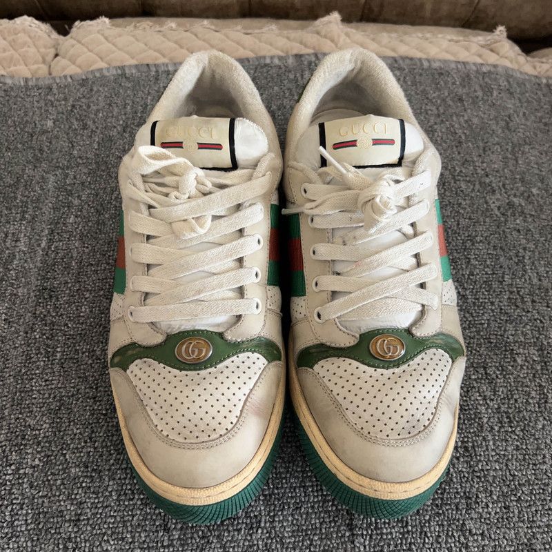 Gucci Gucci Screener Dirty Sneakers in Grey Green 0079 Size US 9.5 / EU 42-43 - 6 Thumbnail