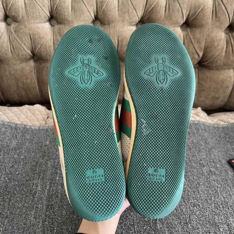 Gucci Gucci Screener Dirty Sneakers in Grey Green 0079 Size US 9.5 / EU 42-43 - 4 Thumbnail