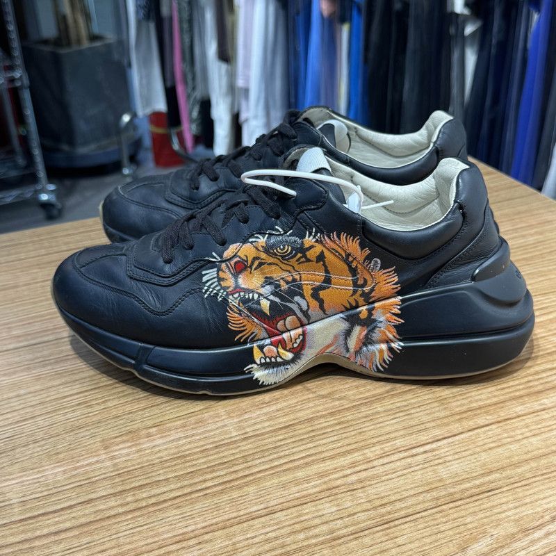 Gucci Gucci Rhyton Tiger Print Low-Top Sneakers 0079 Size US 8 / EU 41 - 7 Thumbnail