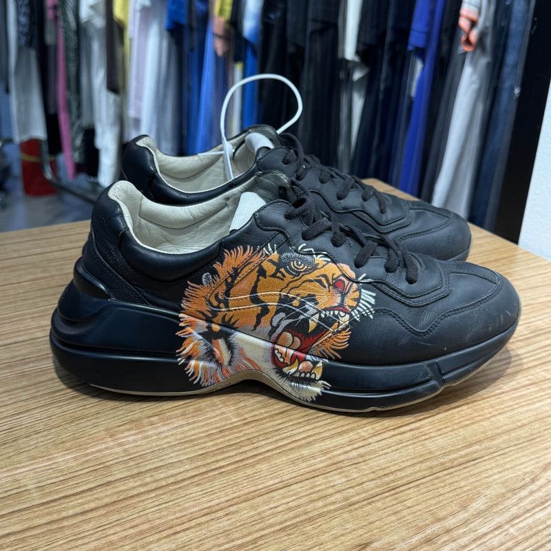 Gucci Gucci Rhyton Tiger Print Low-Top Sneakers 0079 Size US 8 / EU 41 - 6 Thumbnail