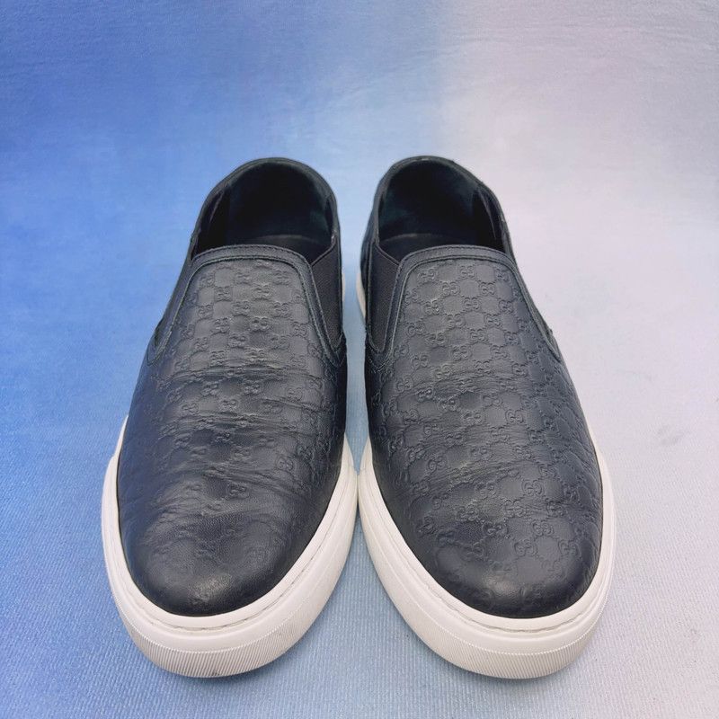 Gucci Gucci Black Low-Top Slip-On Sneakers for Men 0079 Size US 8.5 / EU 41-42 - 2 Thumbnail