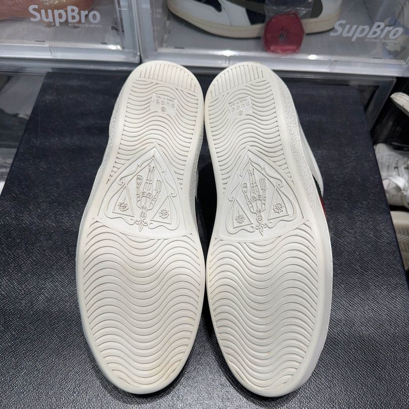 Gucci Gucci Ace Leather Fashion Sneakers for Men 0079 Size US 9 / EU 42 - 4 Thumbnail