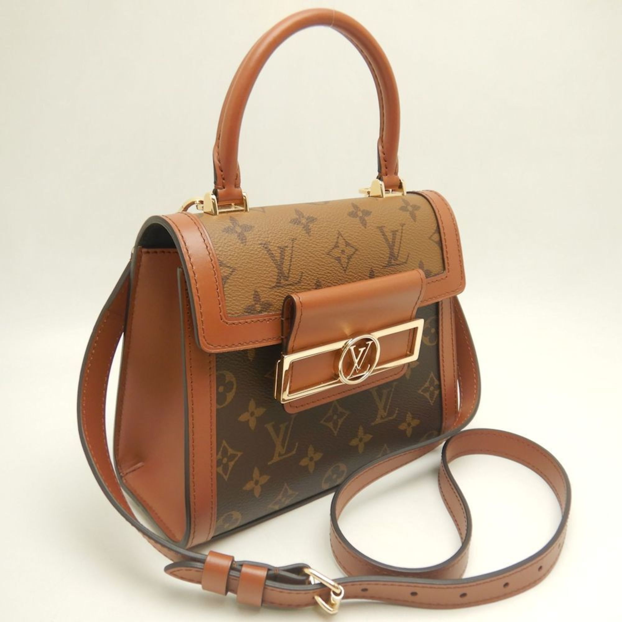 Louis Vuitton LOUIS VUITTON Monogram Reverse Dauphine Capitale M46751 Handbag Brown 253018 Size ONE SIZE - 2 Thumbnail