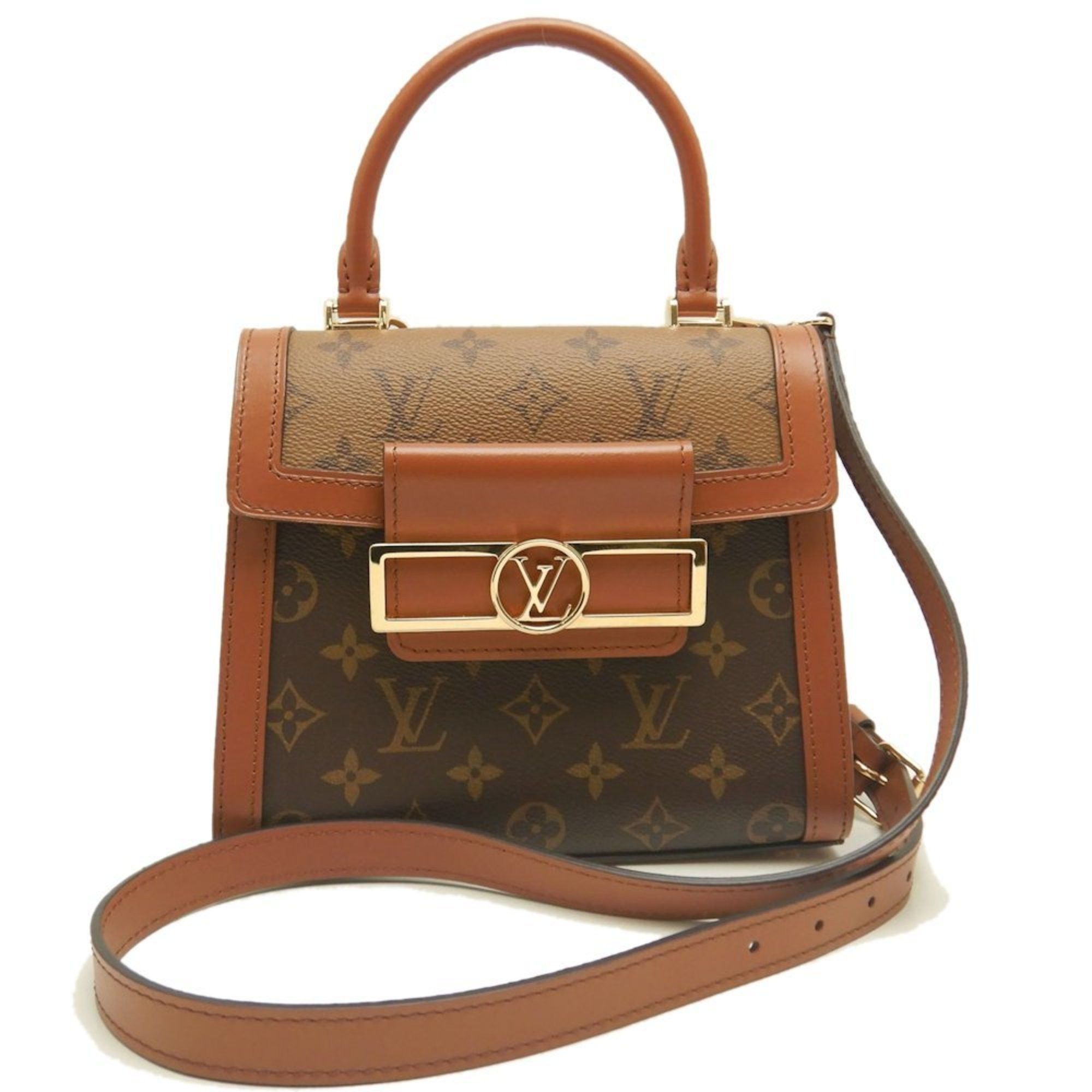 Louis Vuitton LOUIS VUITTON Monogram Reverse Dauphine Capitale M46751 Handbag Brown 253018 Size ONE SIZE - 10 Thumbnail
