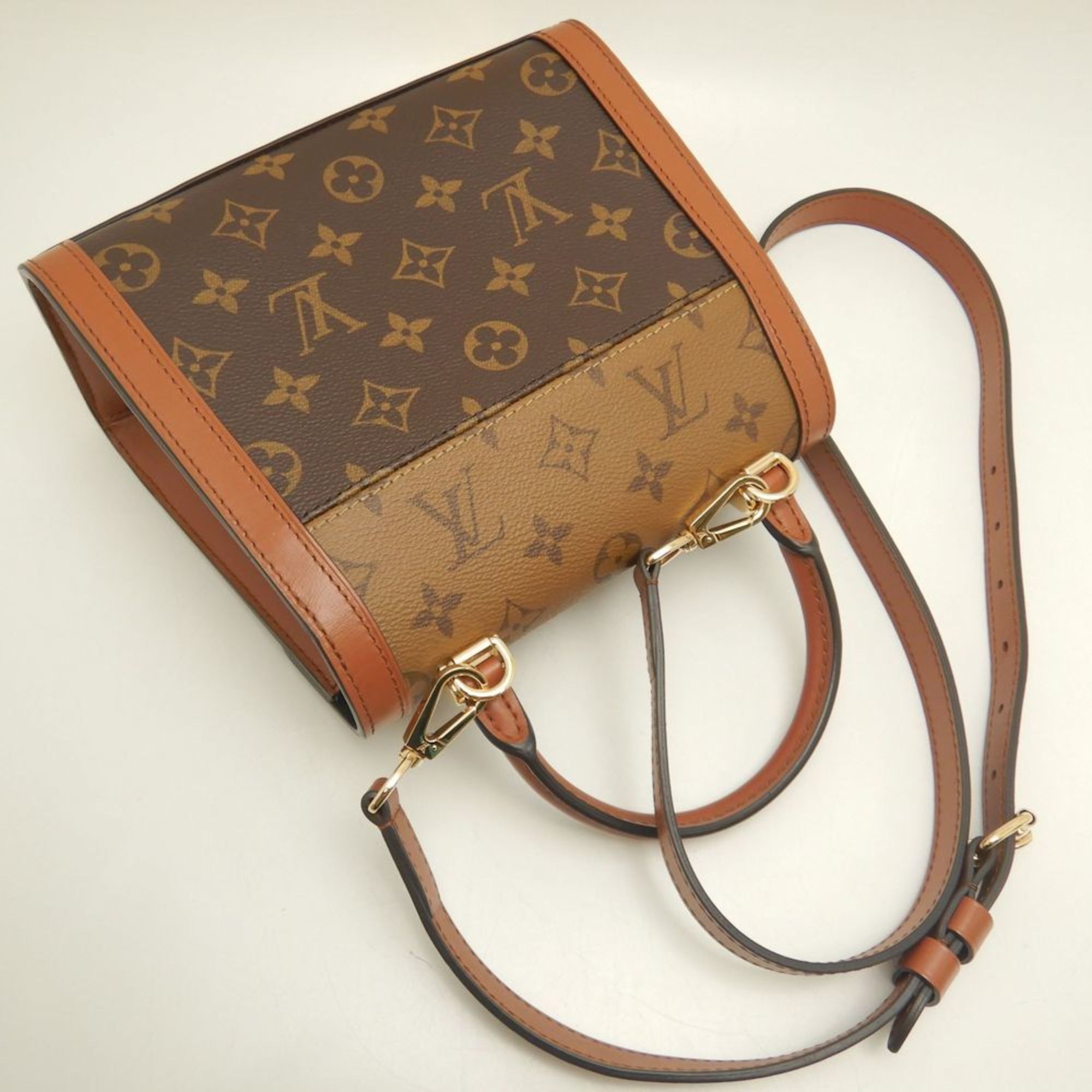 Louis Vuitton LOUIS VUITTON Monogram Reverse Dauphine Capitale M46751 Handbag Brown 253018 Size ONE SIZE - 3 Thumbnail
