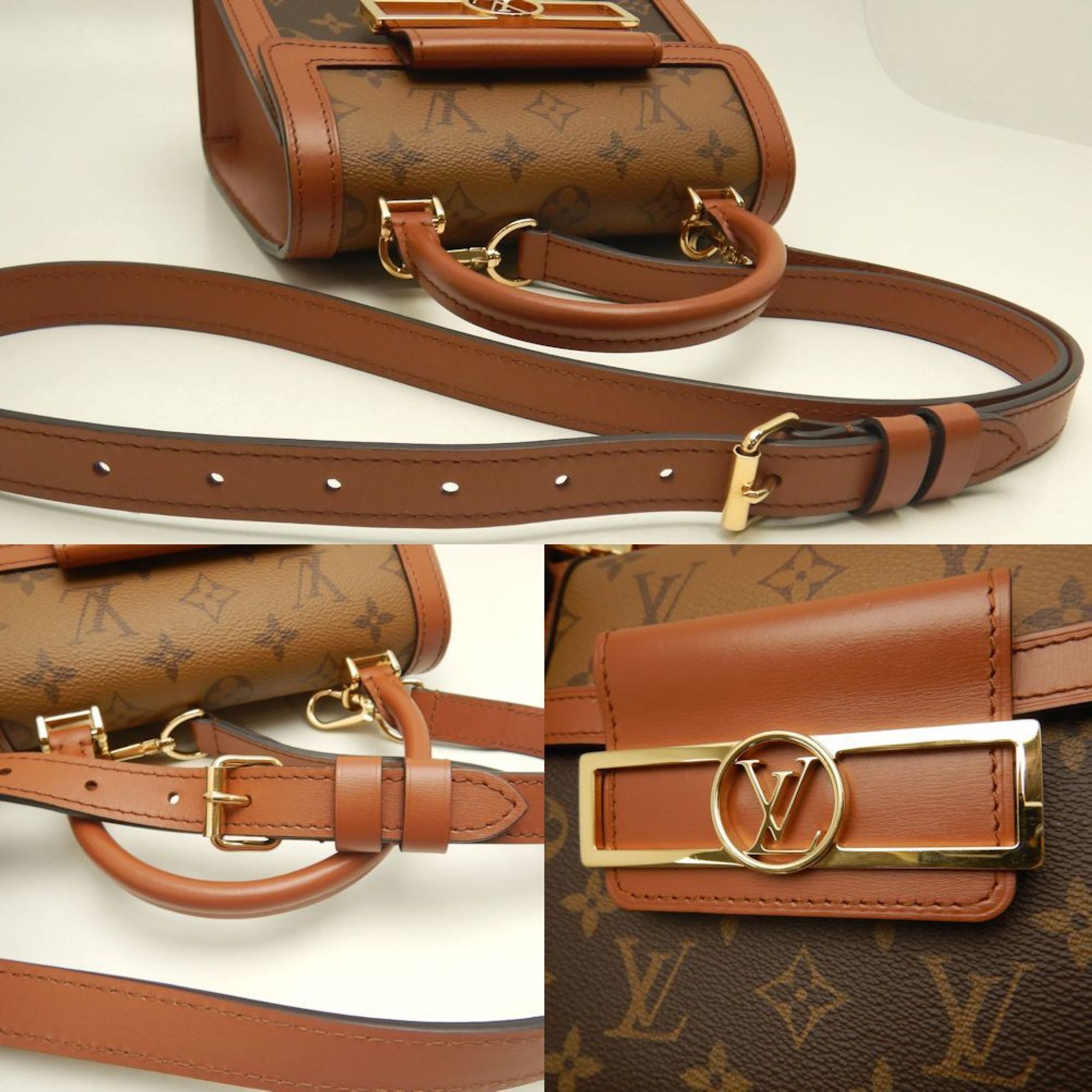 Louis Vuitton LOUIS VUITTON Monogram Reverse Dauphine Capitale M46751 Handbag Brown 253018 Size ONE SIZE - 7 Thumbnail