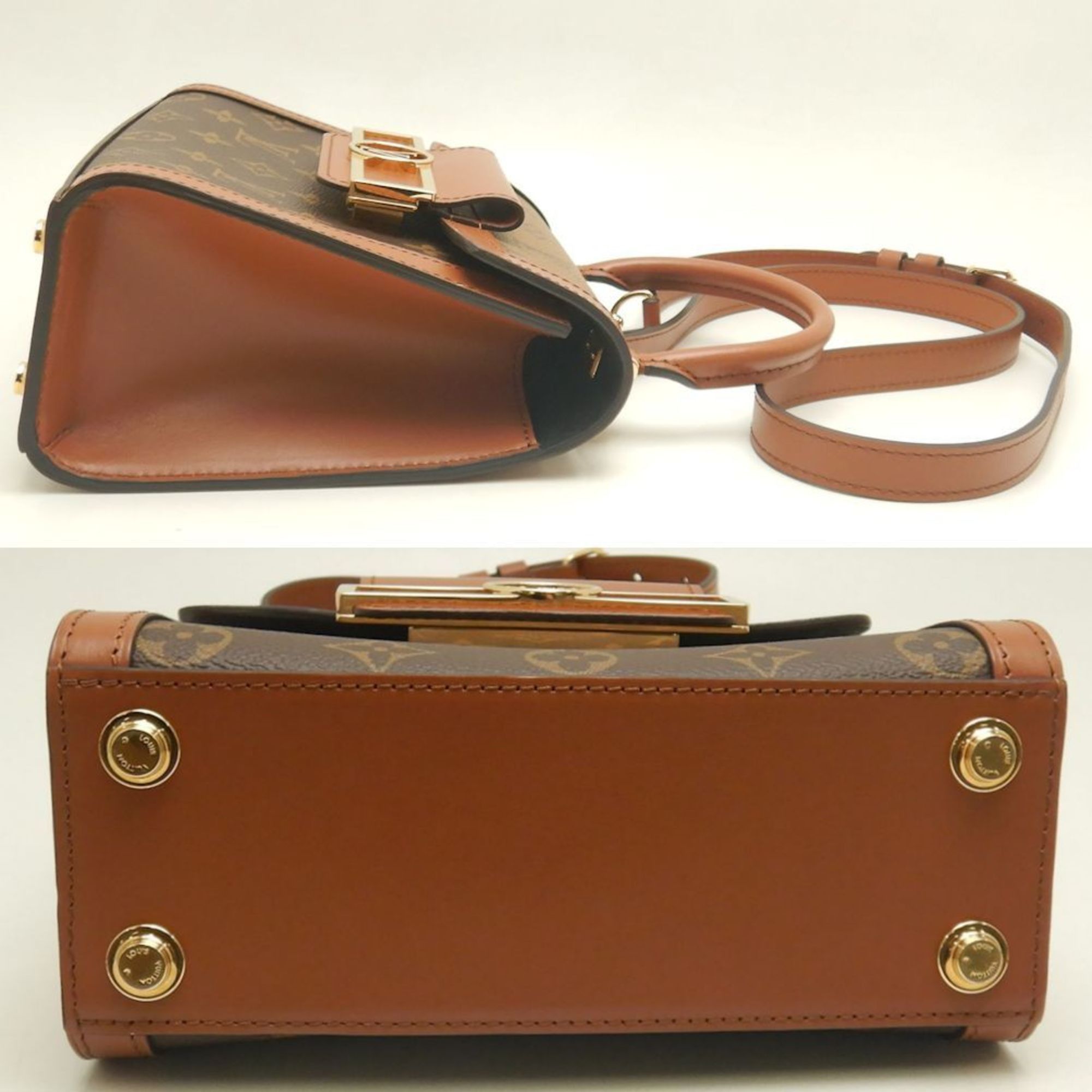 Louis Vuitton LOUIS VUITTON Monogram Reverse Dauphine Capitale M46751 Handbag Brown 253018 Size ONE SIZE - 4 Thumbnail