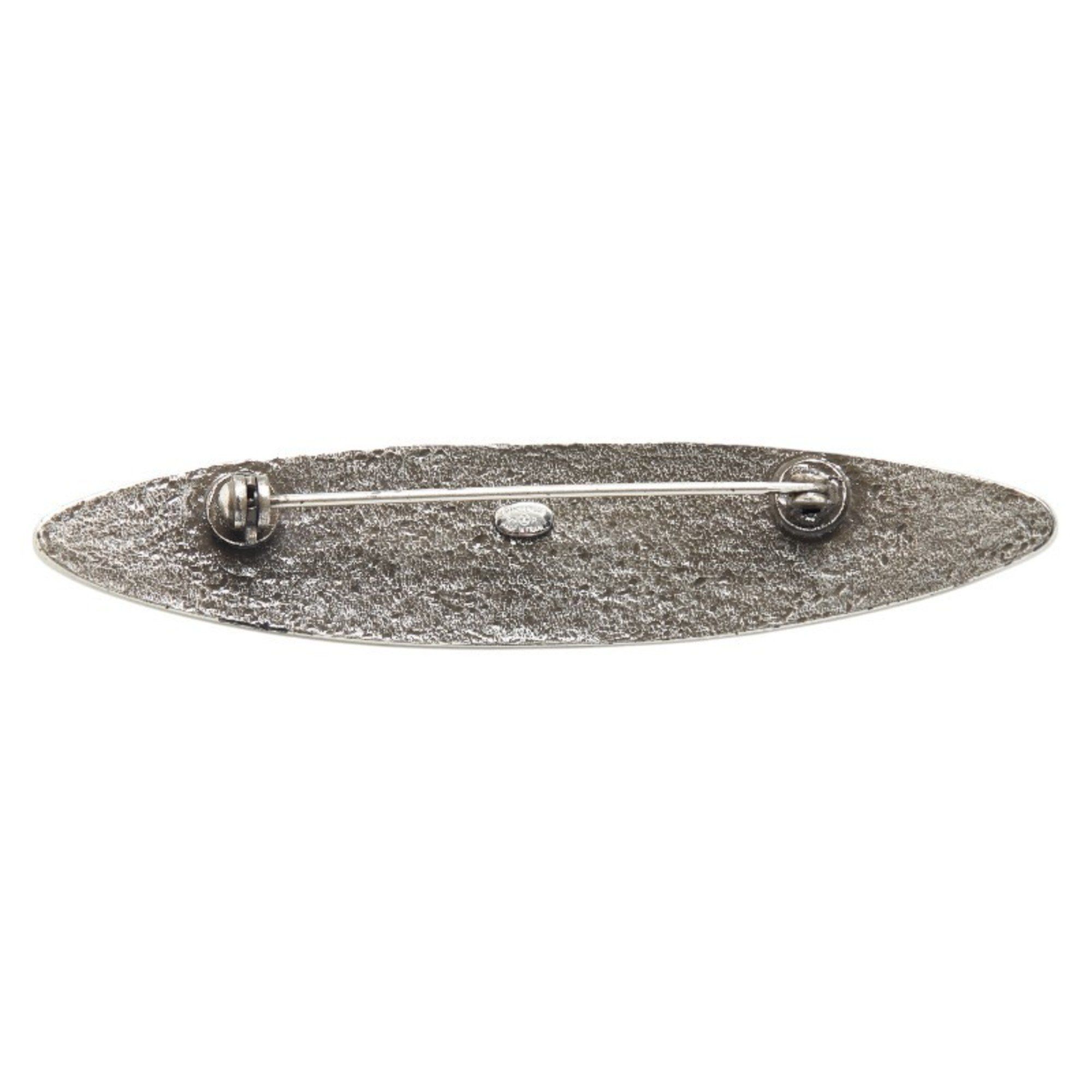 Chanel Chanel Coco Mark Brooch in Silver Metal with Faux Pearls for Women Size ONE SIZE - 2 Thumbnail