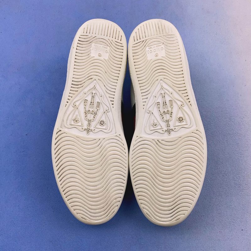 Gucci Gucci Ace Leather Low-Top Fashion Sneakers 0079 Size US 6.5 / EU 39-40 - 4 Thumbnail