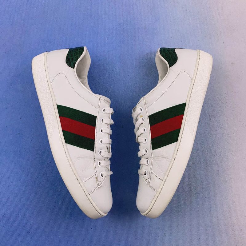Gucci Gucci Ace Leather Low-Top Fashion Sneakers 0079 Size US 6.5 / EU 39-40 - 9 Thumbnail