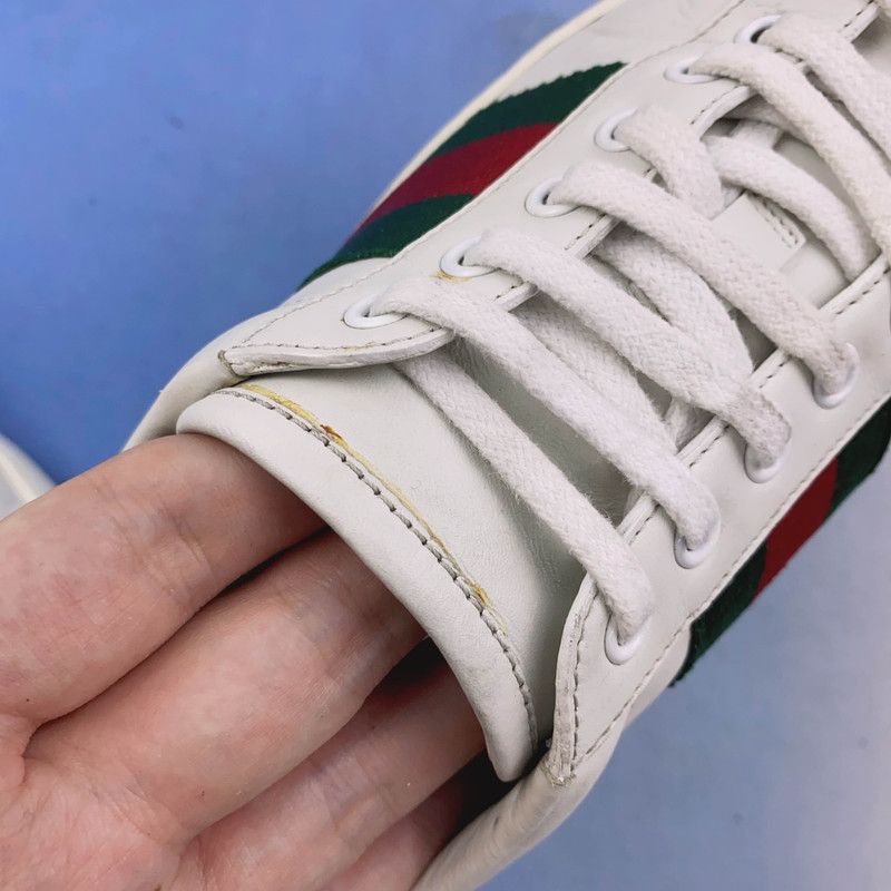 Gucci Gucci Ace Leather Low-Top Fashion Sneakers 0079 Size US 6.5 / EU 39-40 - 7 Thumbnail