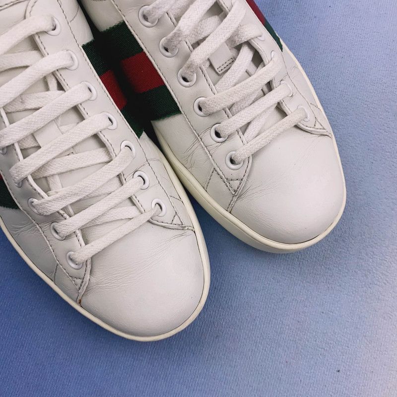 Gucci Gucci Ace Leather Low-Top Fashion Sneakers 0079 Size US 6.5 / EU 39-40 - 8 Thumbnail