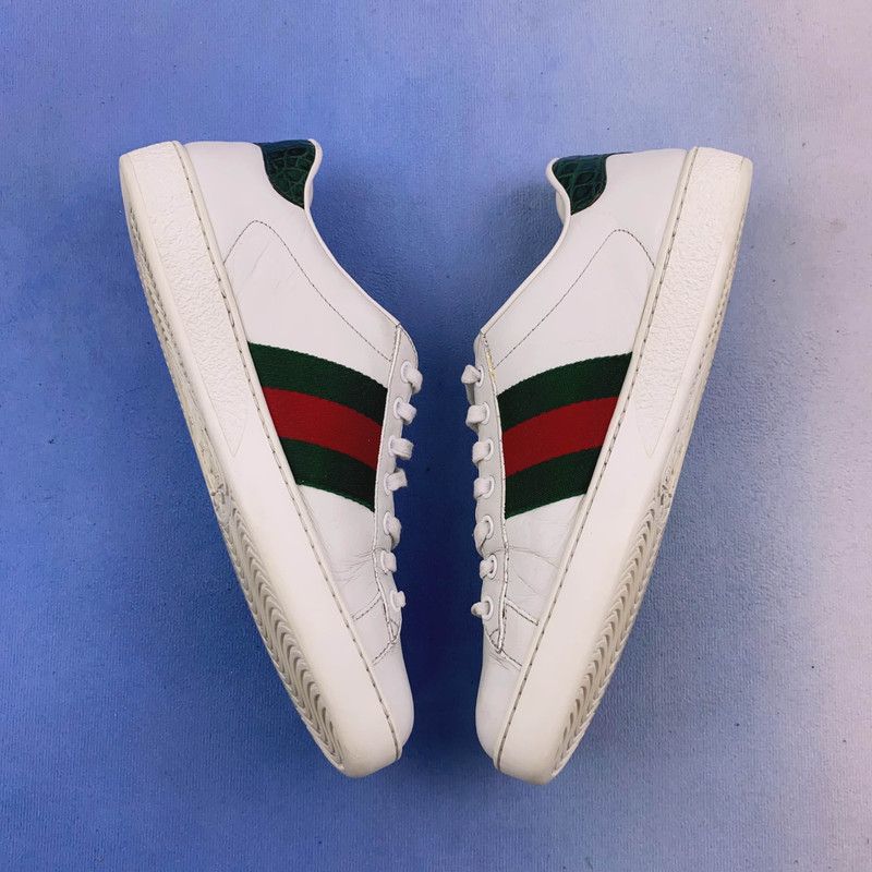 Gucci Gucci Ace Leather Low-Top Fashion Sneakers 0079 Size US 6.5 / EU 39-40 - 10 Thumbnail