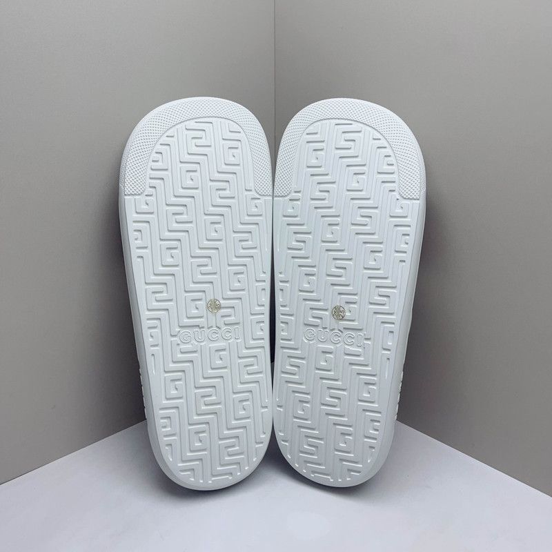 Gucci Gucci Comfortable White Slide Sandals for Men 0079 Size US 8.5 / EU 41-42 - 4 Thumbnail