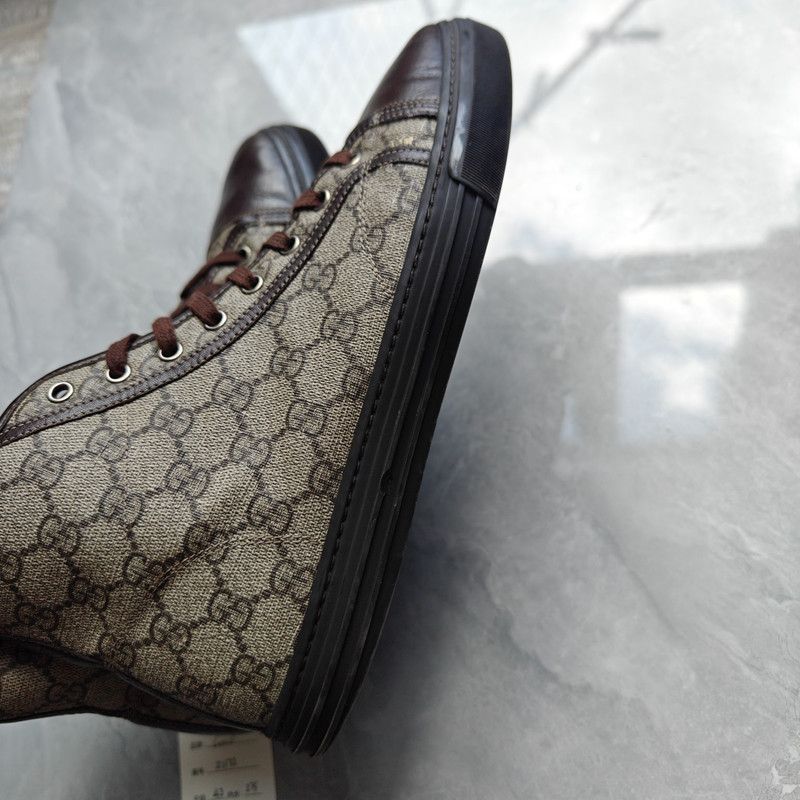 Gucci Gucci High Top Lace-Up Sneakers in Beige 0079 Size US 8.5 / EU 41-42 - 7 Thumbnail