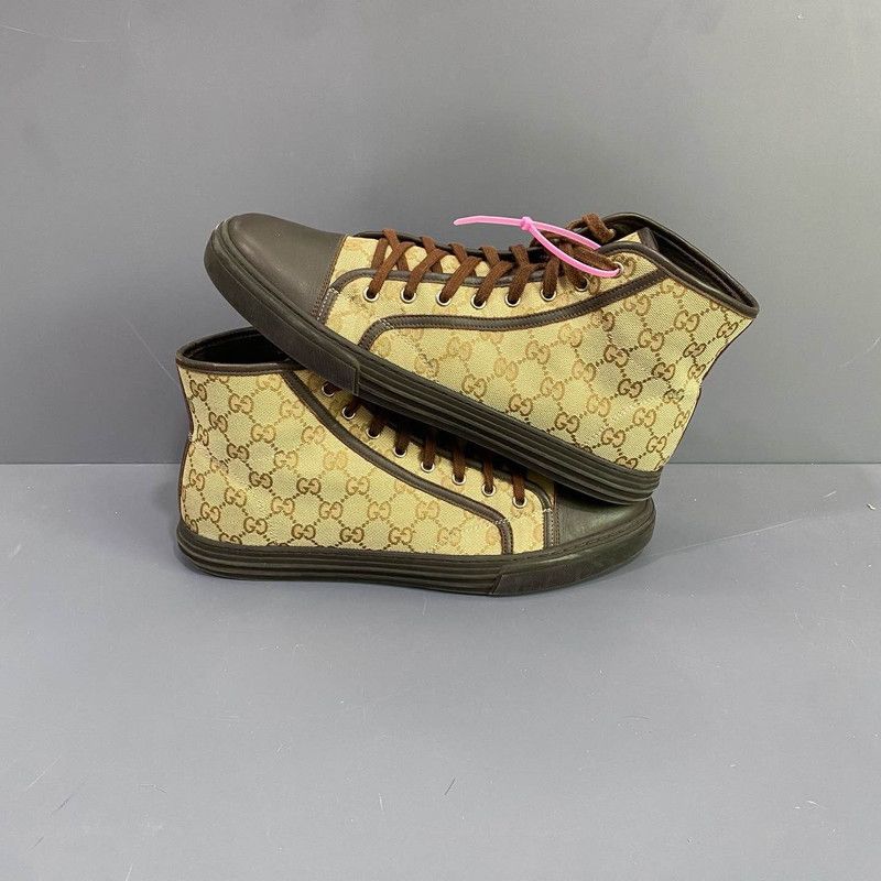 Gucci Gucci Brown High-Top Fashion Sneakers 0079 Size US 11 / EU 44 - 6 Thumbnail