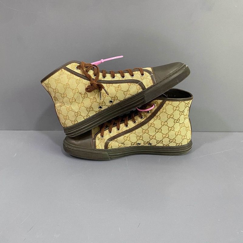 Gucci Gucci Brown High-Top Fashion Sneakers 0079 Size US 11 / EU 44 - 7 Thumbnail