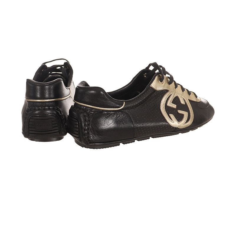 Gucci Gucci Leather Casual Sneakers in Black 0079 Size US 7.5 / EU 40-41 - 4 Thumbnail
