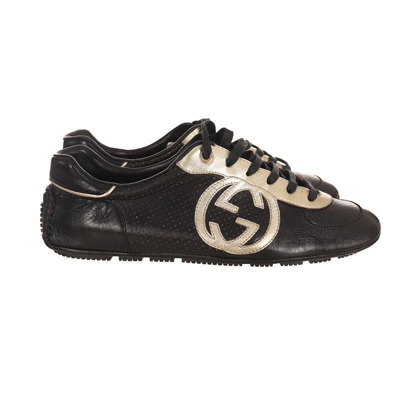 Gucci Gucci Leather Casual Sneakers in Black 0079 Size US 7.5 / EU 40-41 - 3 Thumbnail