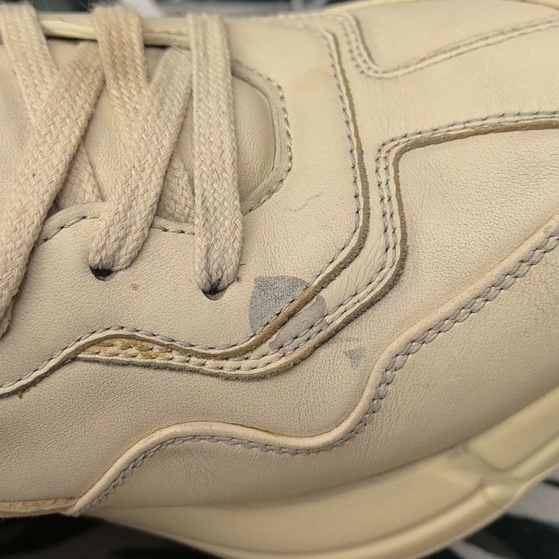 Gucci Gucci Rhyton Distressed Cream Fashion Sneakers 0079 Size US 9.5 / EU 42-43 - 6 Thumbnail