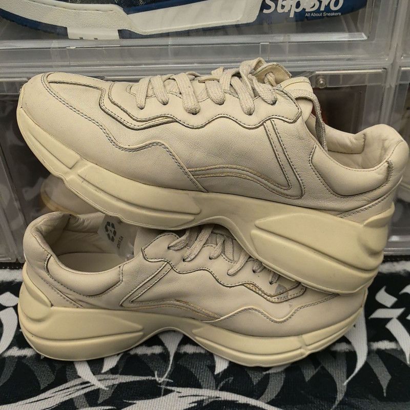 Gucci Gucci Rhyton Distressed Cream Fashion Sneakers 0079 Size US 9.5 / EU 42-43 - 9 Thumbnail