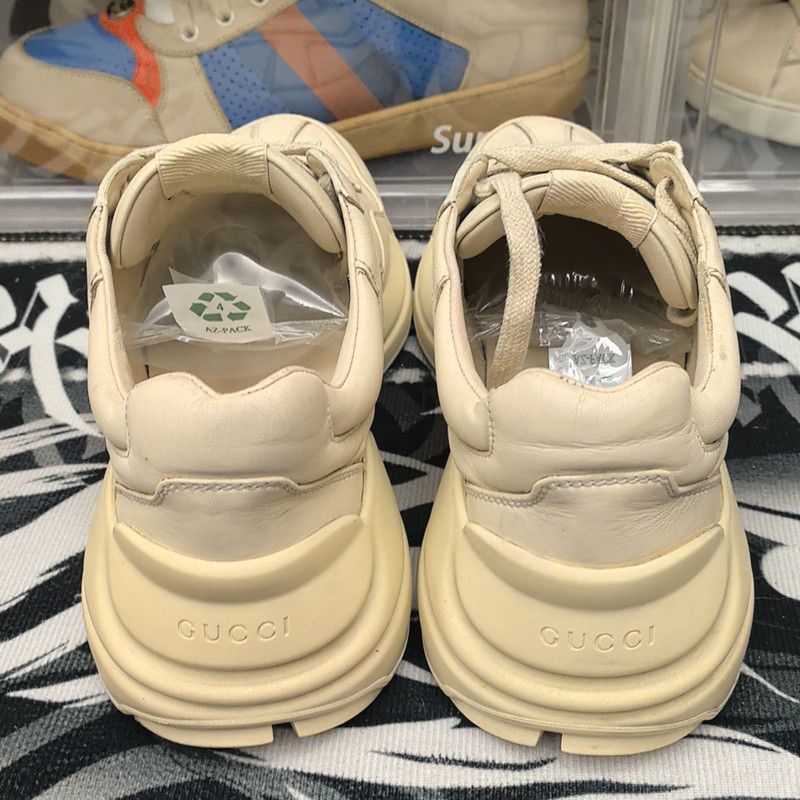 Gucci Gucci Rhyton Distressed Cream Fashion Sneakers 0079 Size US 9.5 / EU 42-43 - 3 Thumbnail