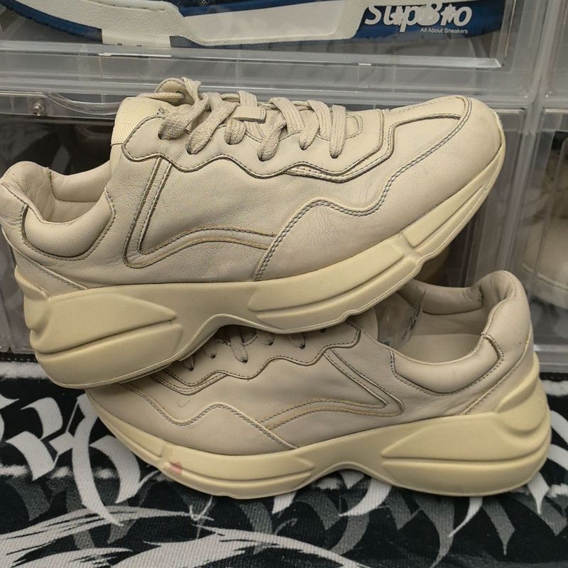 Gucci Gucci Rhyton Distressed Cream Fashion Sneakers 0079 Size US 9.5 / EU 42-43 - 8 Thumbnail