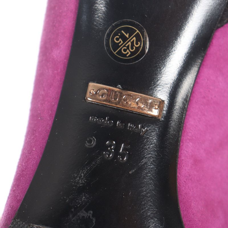 Gucci Gucci Pink Suede Pointed Toe High Heels 0079 Size US 5.5 / EU 38 - 7 Thumbnail
