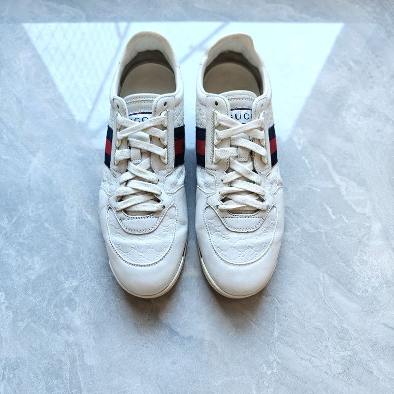 Gucci Gucci White Casual Sneakers with Color Stripes 0079 Size US 8.5 / EU 41-42 - 2 Thumbnail