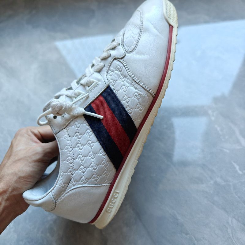 Gucci Gucci White Casual Sneakers with Color Stripes 0079 Size US 8.5 / EU 41-42 - 6 Thumbnail