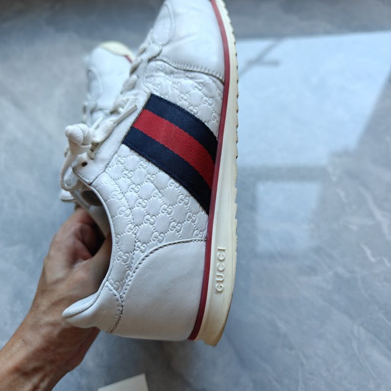 Gucci Gucci White Casual Sneakers with Color Stripes 0079 Size US 8.5 / EU 41-42 - 9 Thumbnail