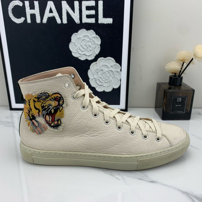 Gucci Gucci High-Top Leather Sneakers for Men 0079 Size US 8 / EU 41 - 8 Thumbnail