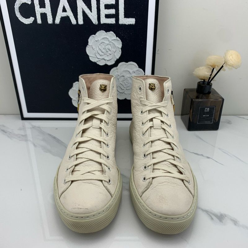 Gucci Gucci High-Top Leather Sneakers for Men 0079 Size US 8 / EU 41 - 2 Thumbnail