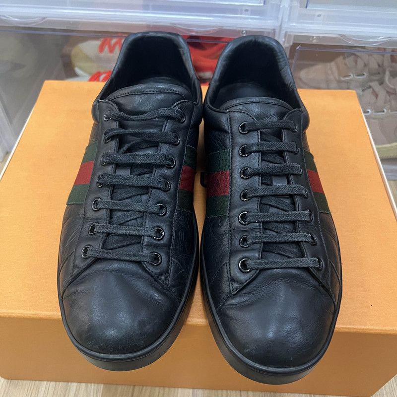 Gucci Gucci Ace Striped Low-Top Sneakers for Men 0079 Size US 9.5 / EU 42-43 - 2 Thumbnail