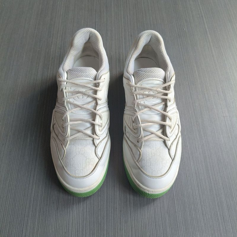 Gucci Gucci Basket Low Top Sneakers in White and Green 0079 Size US 6.5 / EU 39-40 - 2 Thumbnail