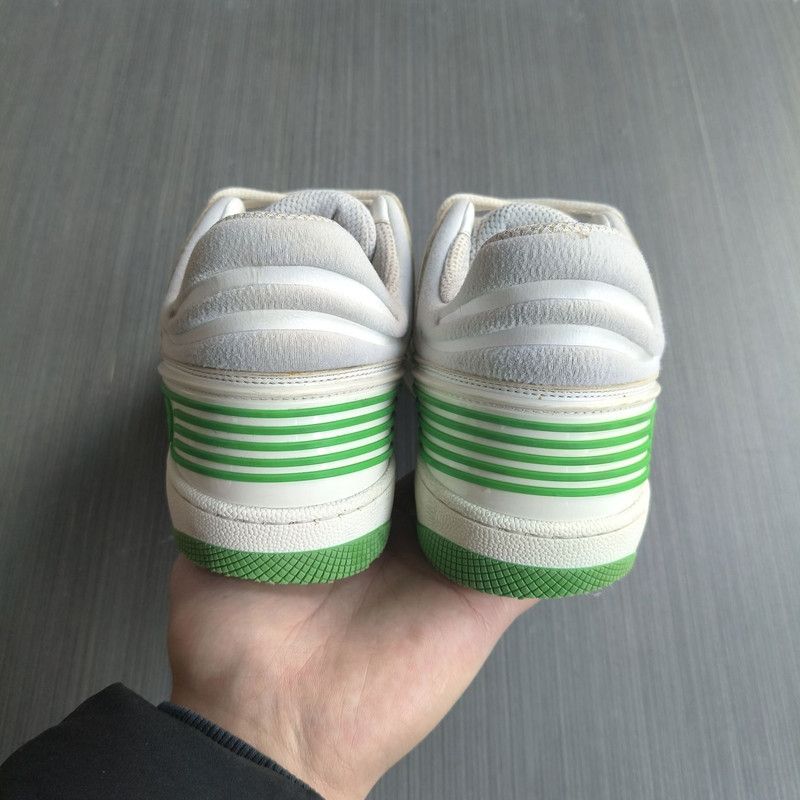 Gucci Gucci Basket Low Top Sneakers in White and Green 0079 Size US 6.5 / EU 39-40 - 3 Thumbnail