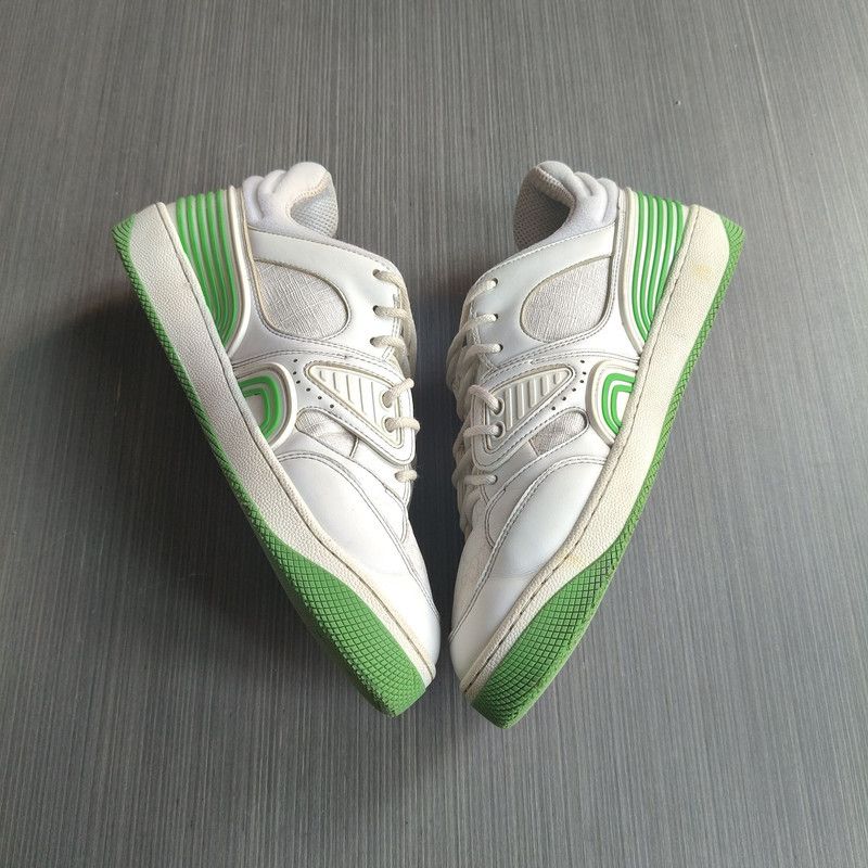 Gucci Gucci Basket Low Top Sneakers in White and Green 0079 Size US 6.5 / EU 39-40 - 8 Thumbnail