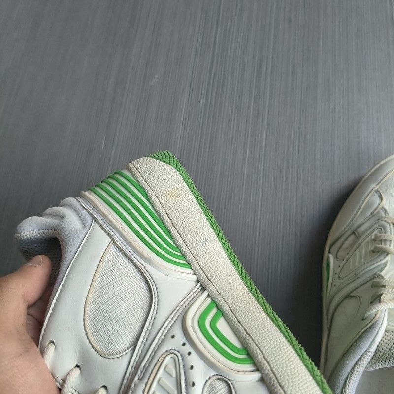 Gucci Gucci Basket Low Top Sneakers in White and Green 0079 Size US 6.5 / EU 39-40 - 7 Thumbnail