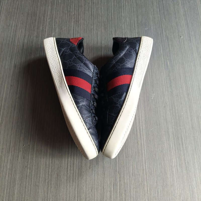 Gucci Gucci Ace Canvas Leather Sneakers in Black 0079 Size US 8.5 / EU 41-42 - 7 Thumbnail