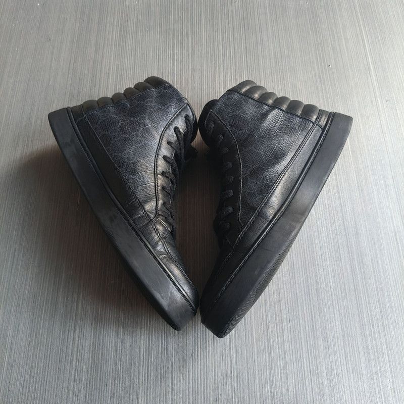 Gucci Gucci Black High-Top Sneakers 0079 Size US 7.5 / EU 40-41 - 8 Thumbnail