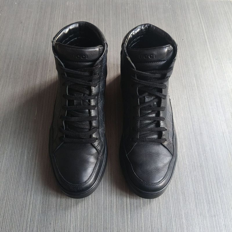 Gucci Gucci Black High-Top Sneakers 0079 Size US 7.5 / EU 40-41 - 2 Thumbnail