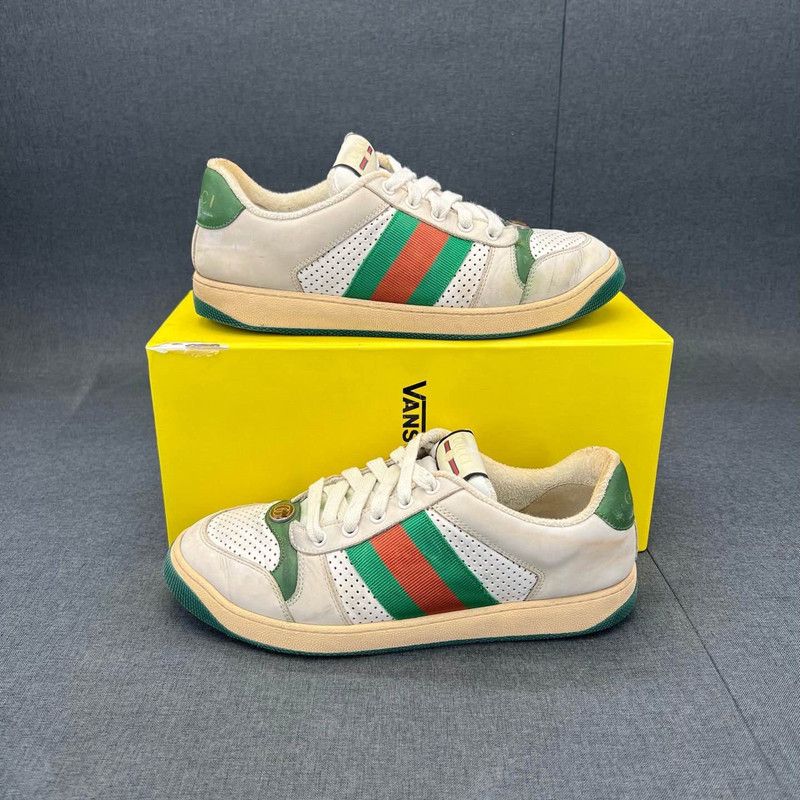 Gucci Gucci Screener Fashion Sneakers in Gray Green 0079 Size US 9.5 / EU 42-43 - 7 Thumbnail