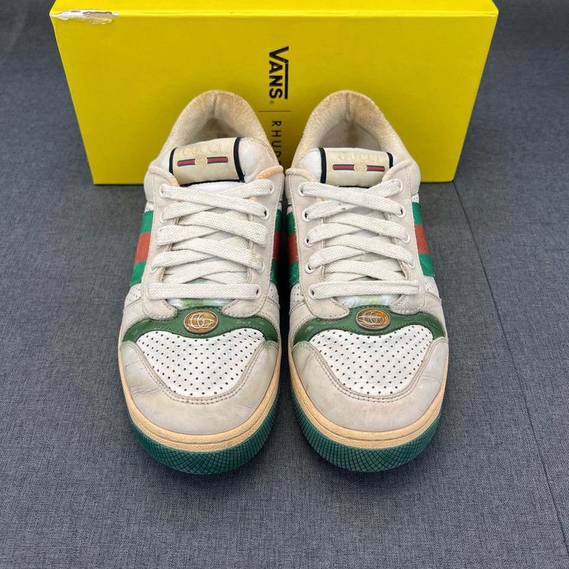 Gucci Gucci Screener Fashion Sneakers in Gray Green 0079 Size US 9.5 / EU 42-43 - 2 Thumbnail