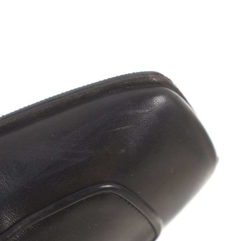 Gucci Gucci Black Leather Mid-Heel Loafers 0079 Size US 5.5 / EU 38 - 14 Thumbnail