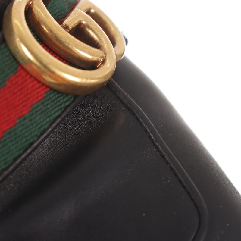 Gucci Gucci Black Leather Mid-Heel Loafers 0079 Size US 5.5 / EU 38 - 11 Thumbnail