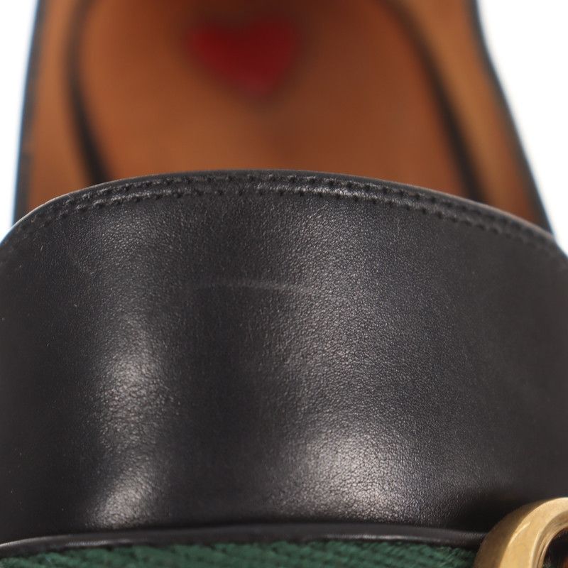 Gucci Gucci Black Leather Mid-Heel Loafers 0079 Size US 5.5 / EU 38 - 12 Thumbnail