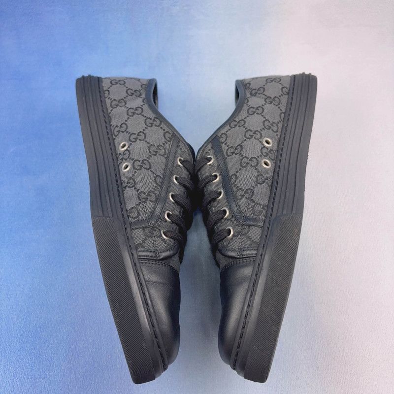 Gucci Gucci Black Blue Low-top Fashion Sneakers 0079 Size US 10.5 / EU 43-44 - 7 Thumbnail