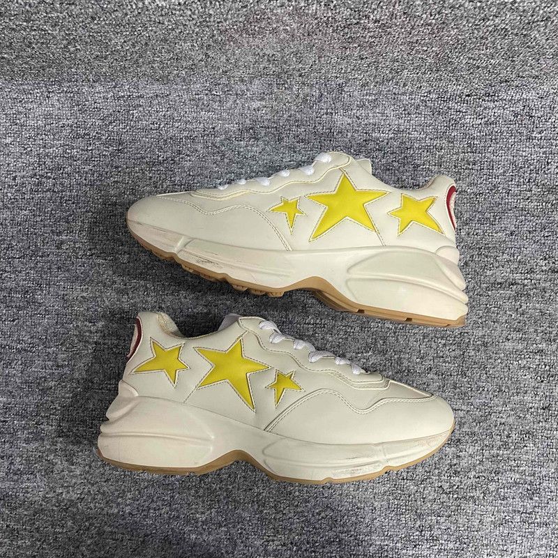 Gucci Gucci Rhyton Leather Star Print Low-Top Sneakers 0079 Size US 8.5 / EU 41-42 - 10 Thumbnail