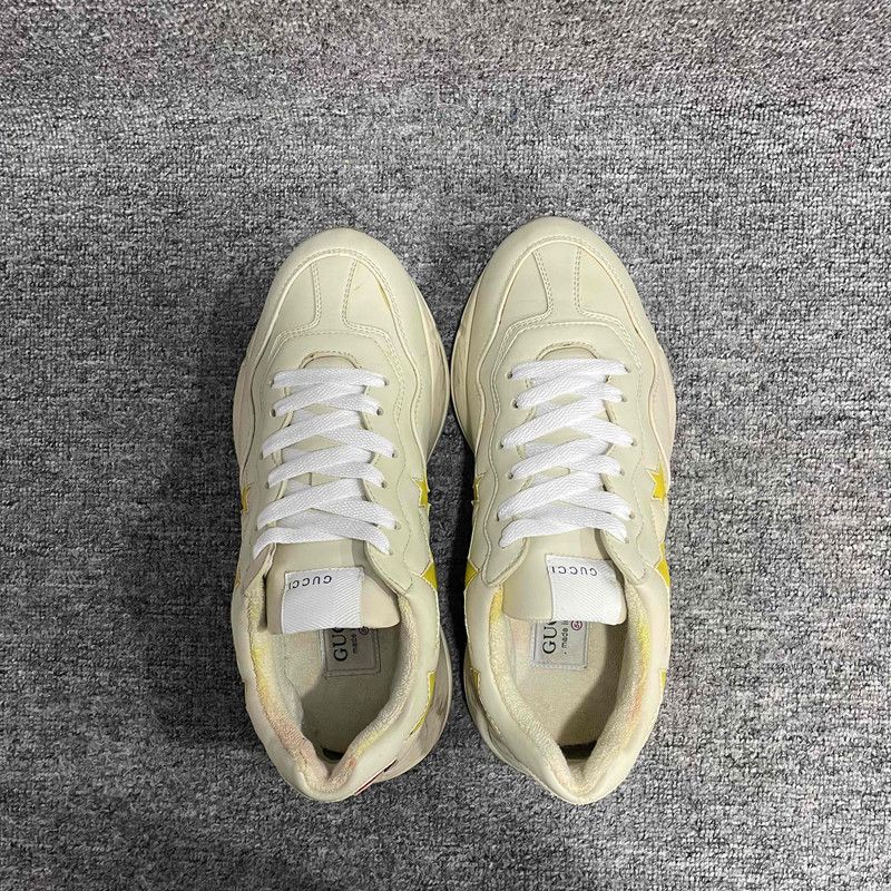 Gucci Gucci Rhyton Leather Star Print Low-Top Sneakers 0079 Size US 8.5 / EU 41-42 - 12 Thumbnail